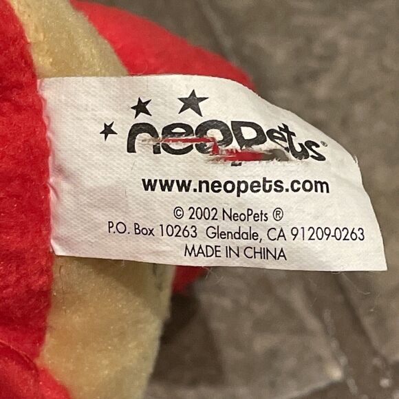 NeoPets 2002 Red Scorchio Winged Dragon Plush Stuffed Animal Toy 7" Vintage - Picture 2 of 12